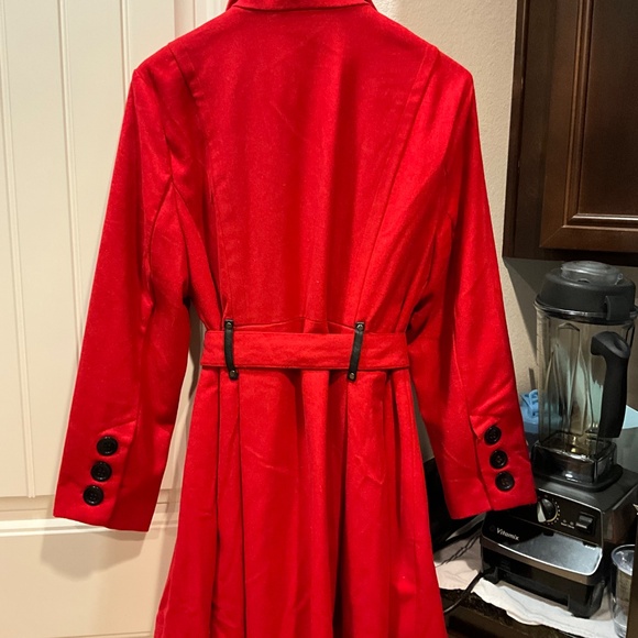 NWT Red Felt Swing Coat - Picture 6 of 8